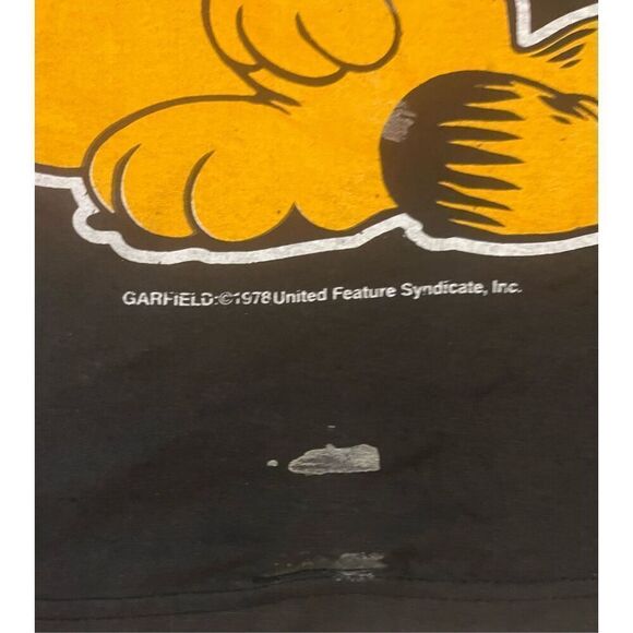 GARFIELD CAT Vintage 2 sided single stitch tee Spray Paint All over Freeze XL pa - Picture 4 of 13